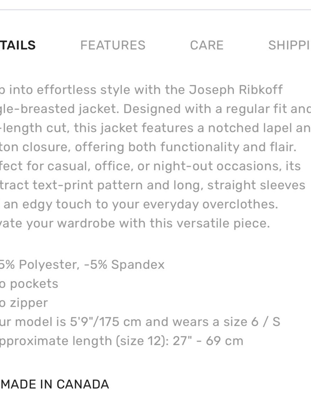 Joseph Ribkoff Multicolor Abstract Blazer Jacket - Picture 7 of 7